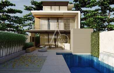 Imagem: A casa em condomínio possui 4 Dormitórios, 5 Banheiros, 4