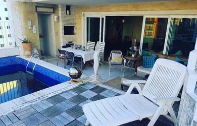 Imagem: O apartamento na cobertura possui 4 Dormitórios, 5 Banheiros