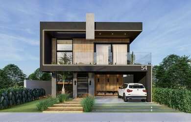 Imagem: A casa em condomínio possui 3 Dormitórios, 3 Banheiros, 4