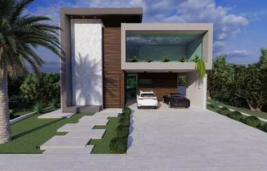 Imagem: A casa em condomínio possui 4 Dormitórios, 5 Banheiros, 4