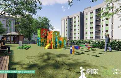 Imagem: O apartamento possui 2 Dormitórios, 1 Banheiro, 1 Vaga na garagem