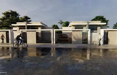 Imagem: A casa possui 3 Dormitórios, 2 Banheiros, 1 Vaga na garagem