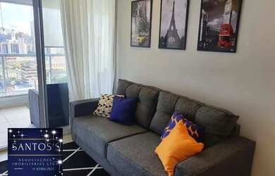 Imagem: O apartamento possui 1 Dormitório, 1 Banheiro, 1 Vaga na garagem