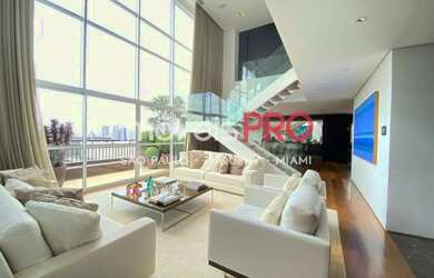 Imagem: O apartamento na cobertura possui 4 Dormitórios, 5 Banheiros