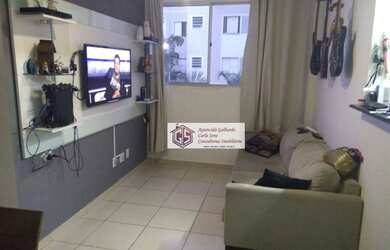 Imagem: O apartamento possui 2 Dormitórios, 1 Banheiro, 1 Vaga na garagem