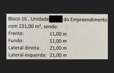 Imagem: O terreno possui 231m² de Área e está localizado em Tambaú