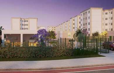 Imagem: O apartamento possui 2 Dormitórios, 1 Banheiro, 1 Vaga na garagem