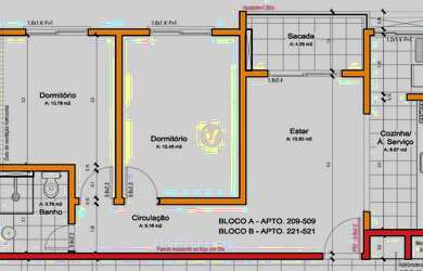 Imagem 2: Apartamento 2 dormitórios, sacada com espera churrasqueira e vaga de...