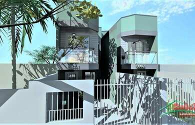 Imagem: A casa possui 3 Dormitórios, 1 Banheiro, 2 Vagas na garagem