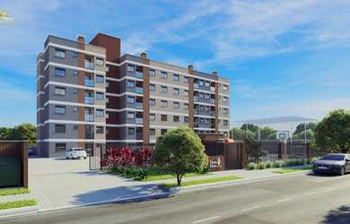 Imagem: O apartamento possui 2 Dormitórios, 1 Banheiro, 1 Vaga na garagem