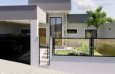 Imagem: A casa possui 3 Dormitórios, 2 Banheiros, 1 Vaga na garagem