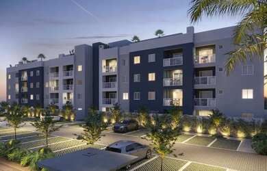 Imagem: O apartamento possui 2 Dormitórios, 1 Banheiro, 1 Vaga na garagem