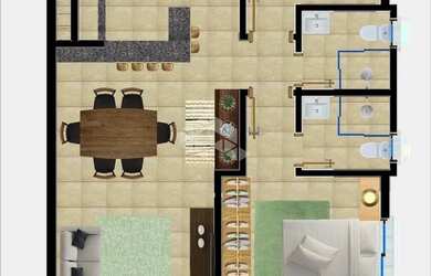 Imagem 2: RESIDENCIAL VÔ LUIZ. Churrasqueira, Varanda, 54m² de Áreae2 Banheiros