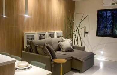 Imagem: O apartamento possui 1 Dormitório, 1 Banheiro, 1 Vaga na garagem