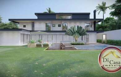 Imagem: A casa em condomínio possui 5 Dormitórios, 5 Banheiros, 470m²