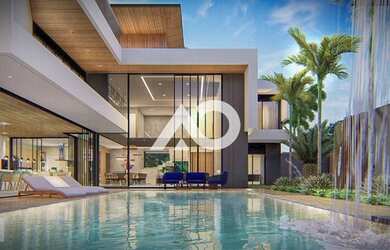 Imagem: A casa em condomínio possui 5 Dormitórios, 5 Banheiros, 5