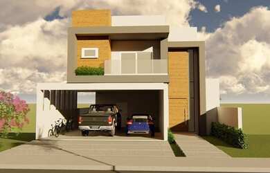 Imagem: A casa em condomínio possui 5 Dormitórios, 5 Banheiros, 4