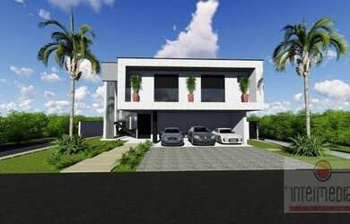 Imagem: A casa em condomínio possui 5 Dormitórios, 5 Banheiros, 5