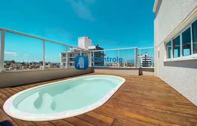 Imagem: O apartamento na cobertura possui 3 Dormitórios, 4 Banheiros