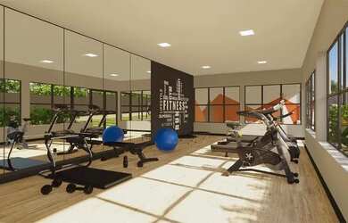 Imagem: O apartamento possui 2 Dormitórios, 1 Banheiro, 1 Vaga na garagem