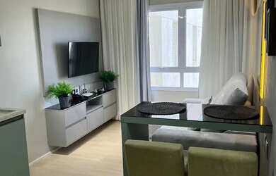 Imagem: O studio possui 1 Dormitório, 1 Banheiro, 1 Vaga na garagem