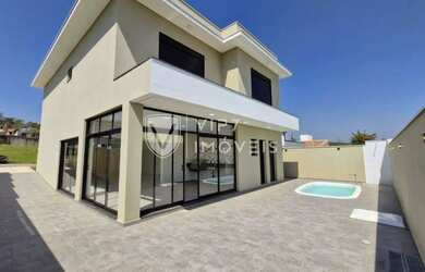 Imagem: A casa em condomínio possui 4 Dormitórios, 5 Banheiros, 5