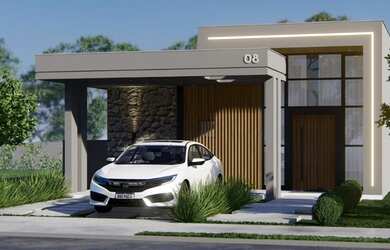 Imagem: A casa em condomínio possui 3 Dormitórios, 2 Banheiros, 2