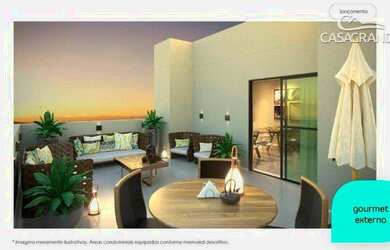 Imagem: O apartamento na cobertura possui 2 Dormitórios, 2 Banheiros