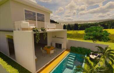 Imagem: A casa em condomínio possui 3 Dormitórios, 2 Banheiros, 1