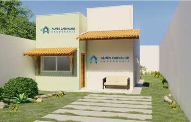 Imagem: A casa possui 2 Dormitórios, 1 Banheiro, 2 Vagas na garagem