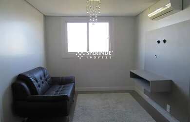 Imagem: O apartamento possui 1 Dormitório, 1 Banheiro, 1 Vaga na garagem