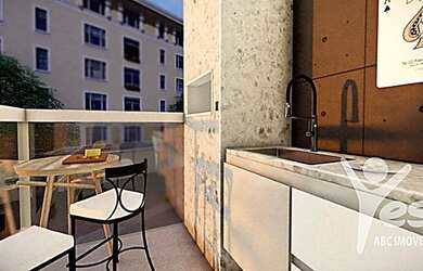 Imagem: O apartamento possui 2 Dormitórios, 2 Banheiros, 1 Vaga na