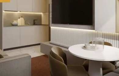 Imagem: O apartamento possui 2 Dormitórios, 1 Banheiro, 1 Vaga na garagem