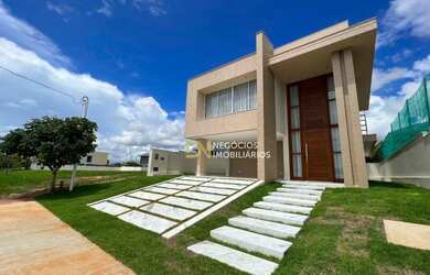 Imagem: A casa em condomínio possui 4 Dormitórios, 5 Banheiros, 4