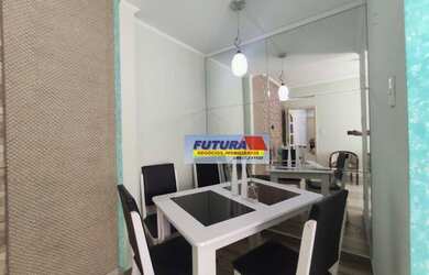 Imagem: O apartamento possui 1 Dormitório, 1 Banheiro, 1 Vaga na garagem