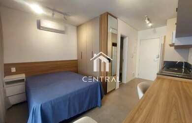 Imagem: O studio possui 1 Dormitório, 1 Banheiro, 1 Vaga na garagem