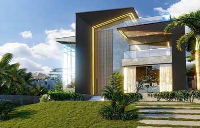 Imagem: A casa em condomínio possui 5 Dormitórios, 5 Banheiros, 5