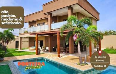 Imagem: A casa possui 5 Dormitórios, 5 Banheiros, 4 Vagas na garagem