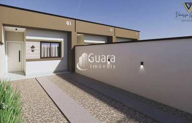 Imagem: A casa possui 2 Dormitórios, 1 Banheiro, 2 Vagas na garagem