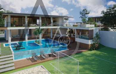 Imagem: A casa em condomínio possui 5 Dormitórios, 5 Banheiros, 5