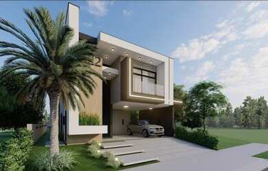 Imagem: A casa em condomínio possui 3 Dormitórios, 4 Banheiros, 4