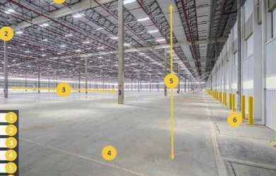 Imagem: O depósito possui 14.212m² de Área e está localizado em