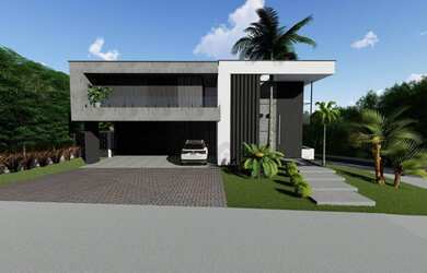 Imagem: A casa em condomínio possui 4 Dormitórios, 5 Banheiros, 3