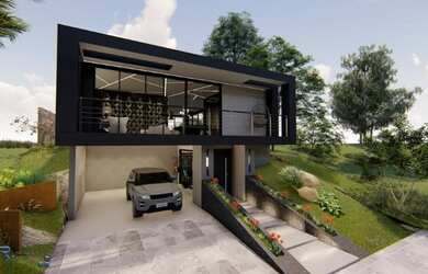 Imagem: A casa em condomínio possui 3 Dormitórios, 2 Banheiros, 4