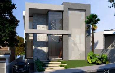 Imagem: A casa em condomínio possui 4 Dormitórios, 5 Banheiros, 5