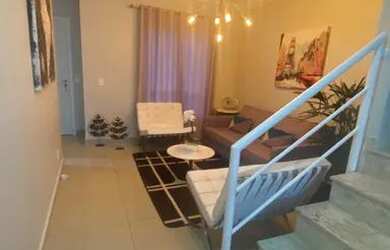 Imagem: A casa em condomínio possui 4 Dormitórios, 3 Banheiros, 2