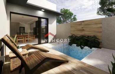 Imagem: A casa em condomínio possui 3 Dormitórios, 3 Banheiros, 2