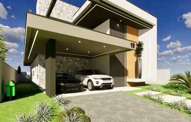 Imagem: A casa em condomínio possui 4 Dormitórios, 5 Banheiros, 4