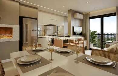 Imagem: O apartamento possui 2 Dormitórios, 1 Banheiro, 1 Vaga na garagem