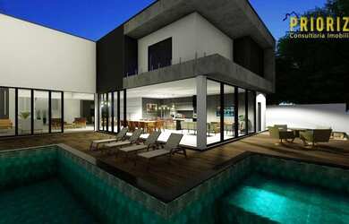 Imagem: A casa em condomínio possui 4 Dormitórios, 5 Banheiros, 5